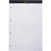 Rhodia Bloc agrafé 80 feuillets Perfo N°20 Q5 Noir