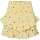 Pieces Jupe 'PCThea' jaune / jaune clair / vert foncé