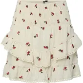 Pieces Jupe 'PCThea' beige / vert / rouge