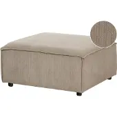 Beliani Ottoman Ardal Taupe Velours Côtelé