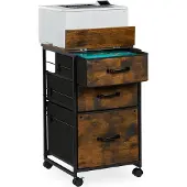 Relaxdays Industrial Rollcontainer 3 Schubladen (40 x 40 x 68 cm)