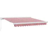 vidaXL Store extensible rouge et blanc 300 x 250 cm