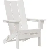 vidaXL Chaise Adirondack pliable blanche 80,5 x 74,5 x 92 cm HDPE