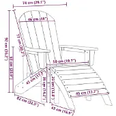 vidaXL : 2 chaises de jardin, bleu marine, en polyéthylène