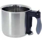 De Buyer 3437.16N, 1.5 l, Acier inoxydable, Acier inoxydable, Noir, Gris, Céramique, Gaz, Induction, Plaque scellée, 16 cm