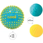 Ludi Balles sensorielles - 3 pces - Bleu - - UneTaille - Ballons