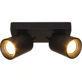 Artdelight Spot noire Megano 2 lumières