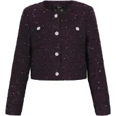Faina Cardigan violet chiné / noir
