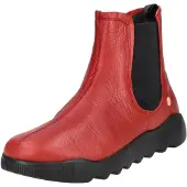 Softinos Chelsea Boots rouge / noir