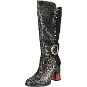 LAURA VITA Bottes noir / argent