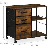 Relaxdays Rollcontainer (75 x 40 x 68 cm)