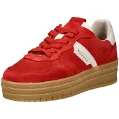 Tamaris Baskets basses corail / rouge rubis / blanc
