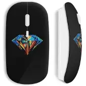 MANIACASE Souris sans fil - Diamant - Noir - Clé USB wifi incluse - Compatible Mac et PC - Ergonomique