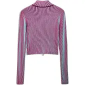 Desigual Cardigan bleu ciel / lie de vin / violet rouge