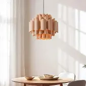LumenXL Lampe suspendue moderne Xylo en aspect bois