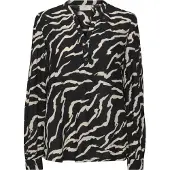 Kaffe Chemisier 'Somia' noir / blanc