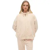 Superdry pour femme. W2012544A Country Club Sweatshirt Velour Ziphood rose (XS), Casuel, Polyester