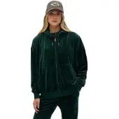 Superdry pour femme. W2012544A Cache-nez en velours Country Club vert (S), Casuel, Polyester