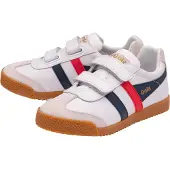 Gola Baskets basses enfant HARRIER LEATHER VELCRO garcons - Blanc - 29