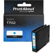 PrintAbout Cartouche compatible pour Epson T7552 - Cyan