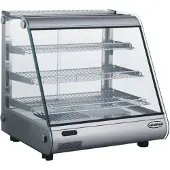 CombiSteel Vitrine chauffante 130 litres - modèle de table, acier inoxydable, 30°C - 90°C