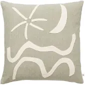 Ferm Living Kove Applique Coussin Elm Green