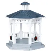 Lemax GAZEBO AVEC DECORATIONS DE NOEL - GAZEBO EN PLASTIQUE AVEC DECORATIONS