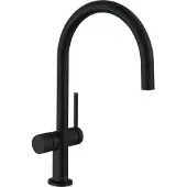 Hansgrohe Talis M54 Mitigeur de cuisine monocommande 220, clapet d'arrêt d'appareil, 1jet, noir mat