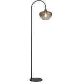 Masterlight Lampadaire Genua marron avec verre doré