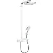 Hansgrohe - Colonne de douche thermostatique Raindance Select E 300 avec mitigeur 30 cm blanc et chromé - Blanc