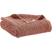 Vivaraise Plaid Recyclé Maia Terracotta 140 X 200 Cm Vivaraise