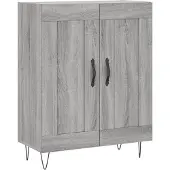 vidaXL Sideboard Gris Sonoma 69,5x34x90 cm Matériau dérivé du bois