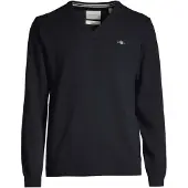 Gant pour homme. 87212 Pull à col en V marine (XL), Casuel, Laine, Manche longue