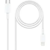 Nanocable 10.10.0600, 0,5 m, Lightning, USB C, mâle, mâle, blanc