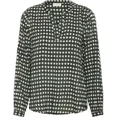 Kaffe Chemisier 'KA Sary Tilly' bleu nuit / vert / blanc