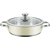 Big Buy Cooking Casserole avec couvercle Haeger PA-24L.009A Beige Ø 24 cm