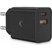 Ksix Chargeur de batterie réseau 30 W, PPS, Power Delivery, charge ultra-rapide, multiport 1 x USB-C + 1 x USB-A, blanc