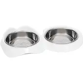 Catit Pixi Double Feeding Dish Blanc