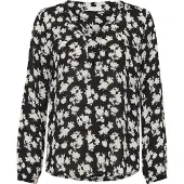 Kaffe Chemisier 'KAAmber' noir / blanc
