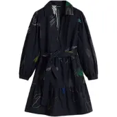 Desigual Robe bleu foncé / jaune / rose clair / noir