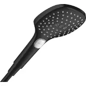 Hansgrohe Raindance Select E pomme de douche à main 120 3jets PowderRain EcoSmart, noir mat