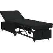 vidaXL Canapé-lit gigogne noir 194 x 50 x 82 cm contreplaqué