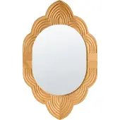 Beliani Miroir FRESVILLE 62 cm 100 cm Bois Marron clair