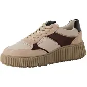 Tamaris Baskets basses crème / noisette / rouge foncé / noir