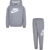 Nike Survêtement gris chiné / blanc