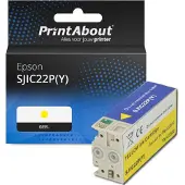 PrintAbout Cartouche compatible pour Epson SJIC22P(Y) - Jaune