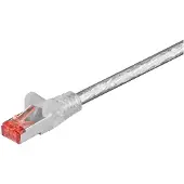 Goobay CAT 6 Patchkabel, S/FTP (PiMF), transparent, 5 m - Kupferleiter (CU), halogenfreier Kabelmantel (LSZH)