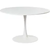 Beliani Table De Repas Boca Blanc 120 Cm 120 Cm