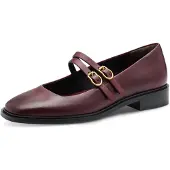 Tamaris Ballerines à lanières merlot