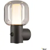 SLV OVALISK WL Sensor, applique murale LED d'extérieur anthracite CCT switch 3000/4000K